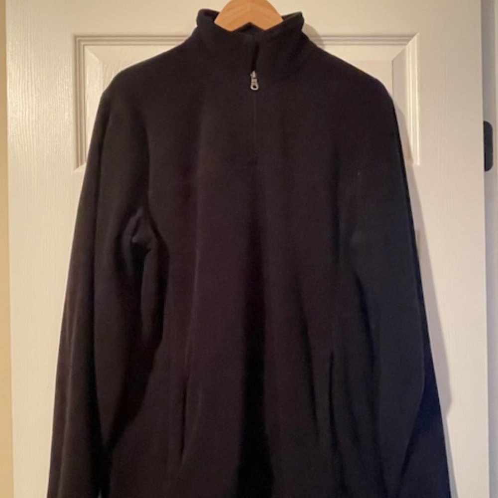 Land's End Black 1/4 zip fleece